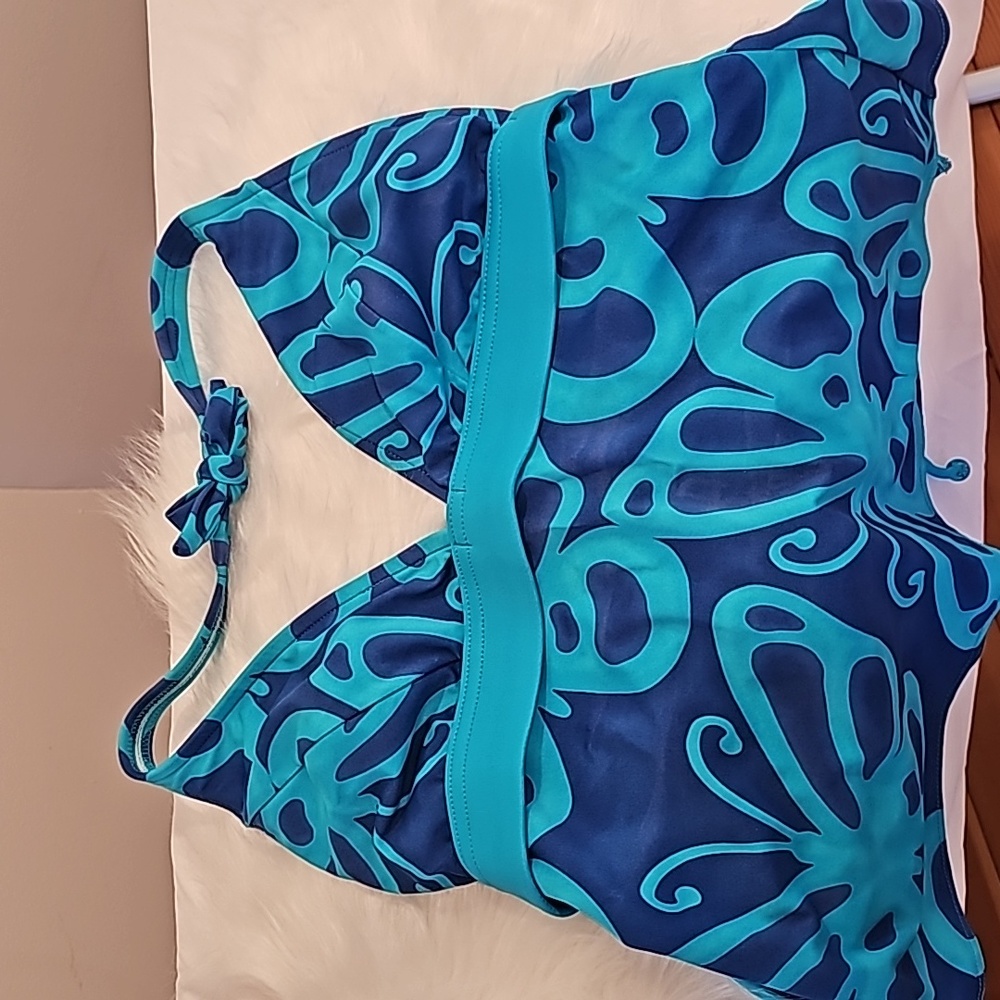 EUC VENUS OPEN BACK TANKINI, Size 10, Butterfly Pattern